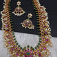 Rice Pearls Kempu Long Guttapusalu Necklace - 