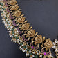 Rice Pearls Kempu Peacock Long Guttapusalu Necklace - 