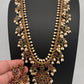 Rice Pearls Kempu Long Guttapusalu Necklace - 