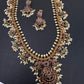 Rice Pearls Kempu Long Guttapusalu Necklace - 