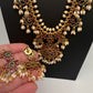 Rice Pearls Kempu Long Guttapusalu Necklace - 