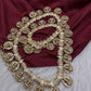 Matte Antique Goddess Lakshmi Kassu Mala Necklace - TJ000987