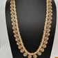 Matte Antique Goddess Lakshmi Kassu Mala Necklace - TJ000987