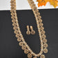Matte Antique Goddess Lakshmi Kassu Mala Necklace - TJ000987