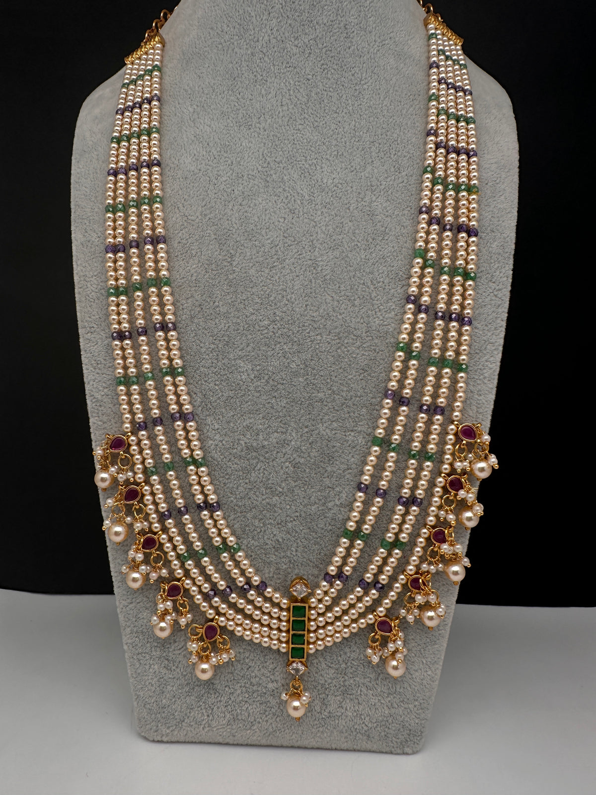 Pearls Beads Multi Layer Long Necklace - TJ000989