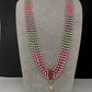 Multicolor Pearls Beads Multi Layer Long Necklace - TJ000990