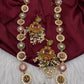 Peacock Long Mala Multi Stones Necklace - product photo 4