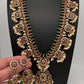 Bottu Rice Pearls Kempu Guttapusalu Necklace Set with Earrings - TJ000993