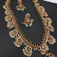 Bottu Rice Pearls Kempu Guttapusalu Necklace Set with Earrings - TJ000993