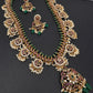 Bottu Rice Pearls Kempu Guttapusalu Necklace Set with Earrings - TJ000993