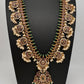 Bottu Rice Pearls Kempu Guttapusalu Necklace Set with Earrings - TJ000993