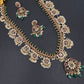 Bottu Rice Pearls Kempu Guttapusalu Necklace Set with Earrings - TJ000993