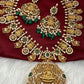 Goddess Lakshmi Green Stone Peacock Green beads Necklace