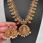 Goddess Lakshmi Red Stone Peacock Necklace