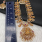 Goddess Lakshmi Red Stone Peacock Necklace