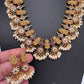 Goddess Lakshmi Rice Pearls Short Guttapusalu Necklace
