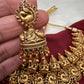 Goddess Lakshmi Peacock Pattern Neckline Necklace