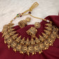 Goddess Lakshmi Peacock Pattern Neckline Necklace