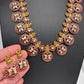 Goddess Lakshmi Bottu Mala Kempu Short Necklace