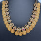 Goddess Lakshmi Multi Stones Red beads Short Guttapusalu Necklace