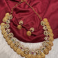 Goddess Lakshmi Multi Stones Red beads Short Guttapusalu Necklace