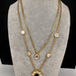 Moisaanite Double Layer Chain Dainty Necklace - Green