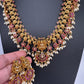 Matte Kempu Rice Pearls Guttapusalu Necklace