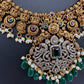 Goddess Lakshmi Matte AD Neckline Necklace