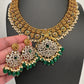 Goddess Lakshmi Matte AD Neckline Necklace