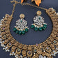 Goddess Lakshmi Matte AD Neckline Necklace