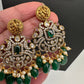 Goddess Lakshmi Matte AD Neckline Necklace