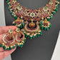 Mango Kempu Neckline Pearls Guttapusalu Short Necklace