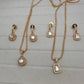 Moissanite AD Pendent Set Dainty Chain Necklace - Style1