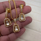 Moissanite AD Pendent Set Dainty Chain Necklace - Style2