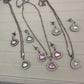 Moissanite AD Pendent Set Dainty Chain Necklace - Clear