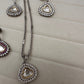 Moissanite AD Pendent Set Dainty Chain Necklace - Clear