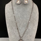 Moissanite AD Pendent Set Dainty Chain Necklace - Clear