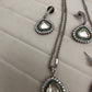 Moissanite AD Pendent Set Dainty Chain Necklace - Green