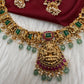 Matte Goddess Lakshmi Short Necklace Jhumka