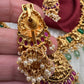 Matte Goddess Lakshmi Short Necklace Jhumka