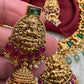 Matte Goddess Lakshmi Short Necklace Jhumka