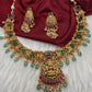 Matte Goddess Lakshmi Short Necklace Jhumka