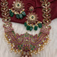 Matte Kempu Green Beads Short Necklace