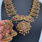 Matte Kempu Gunguru Goddess Lakshmi Mango Short Necklace