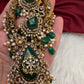 Matte CZ Color Stone Kanthi Short Necklace - Green