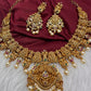 Matte Goddess Lakshmi Neckline Short Necklace