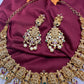 Matte Goddess Lakshmi Neckline Short Necklace