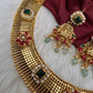 Coral Emerald Goddess Lakshmi Short Necklace