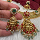 Coral Emerald Goddess Lakshmi Short Necklace