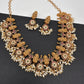 Goddess Lakshmi Rice Pearls Short Guttapusalu Necklace